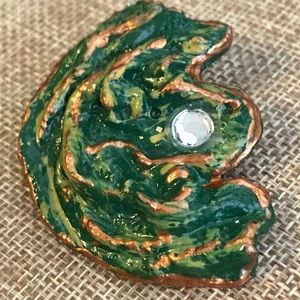 Vintage Abstract Paste and Enamel Pin